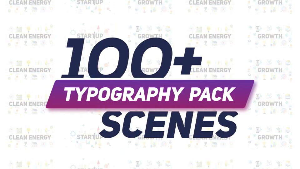 Videohive 100 Typography Scenes Pack – Free After Effects Download